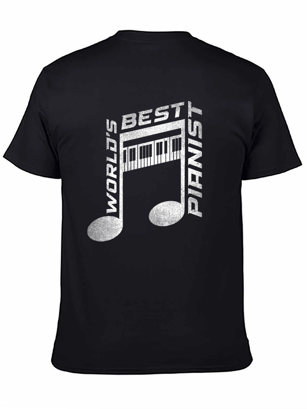 Worlds Best Pianist T-Shirt - Musical Note Design