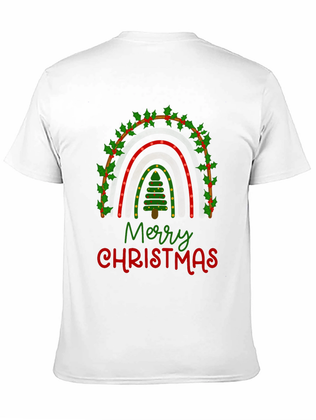 Merry Christmas Rainbow Graphic Tee