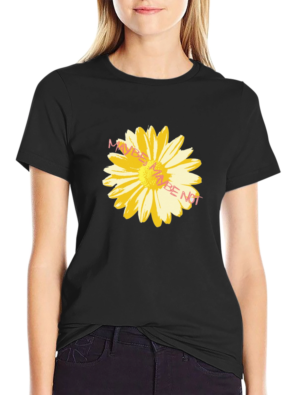 Maybe Daisy Black T-Shirt