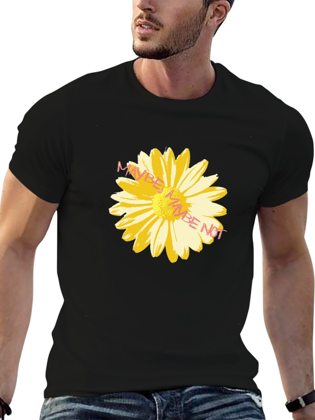 Maybe Daisy Black T-Shirt