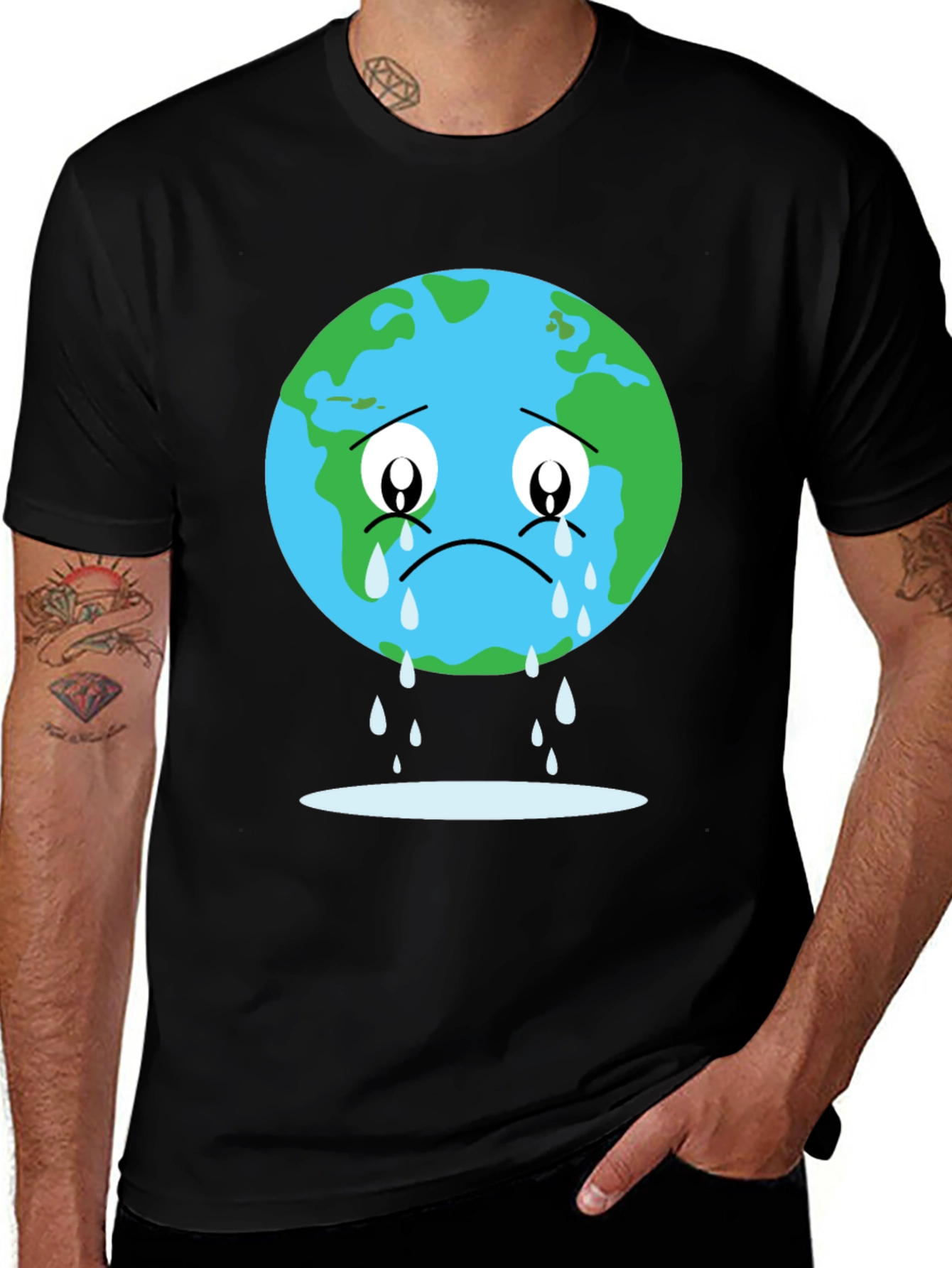 Sad Earth Graphic T-Shirt