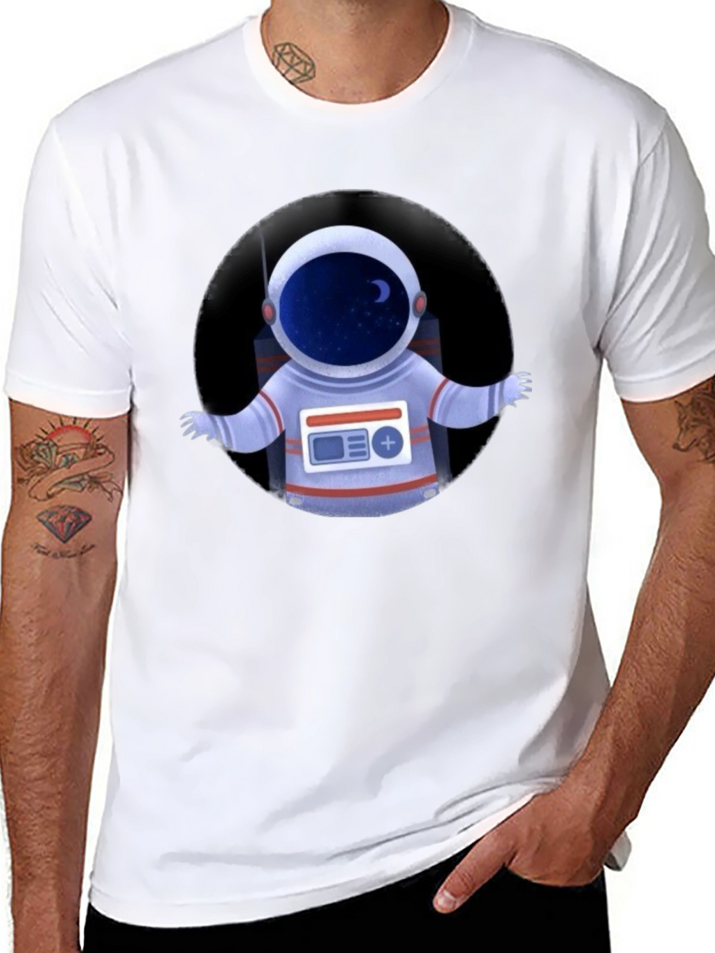 Astronaut Graphic T-Shirt - Cool Space Design