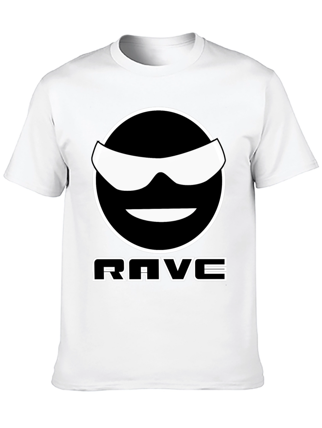 Rave Smiley Graphic T-Shirt - Cool Black Tee