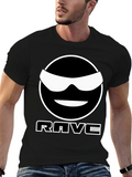 Rave Smiley Graphic T-Shirt - Cool Black Tee
