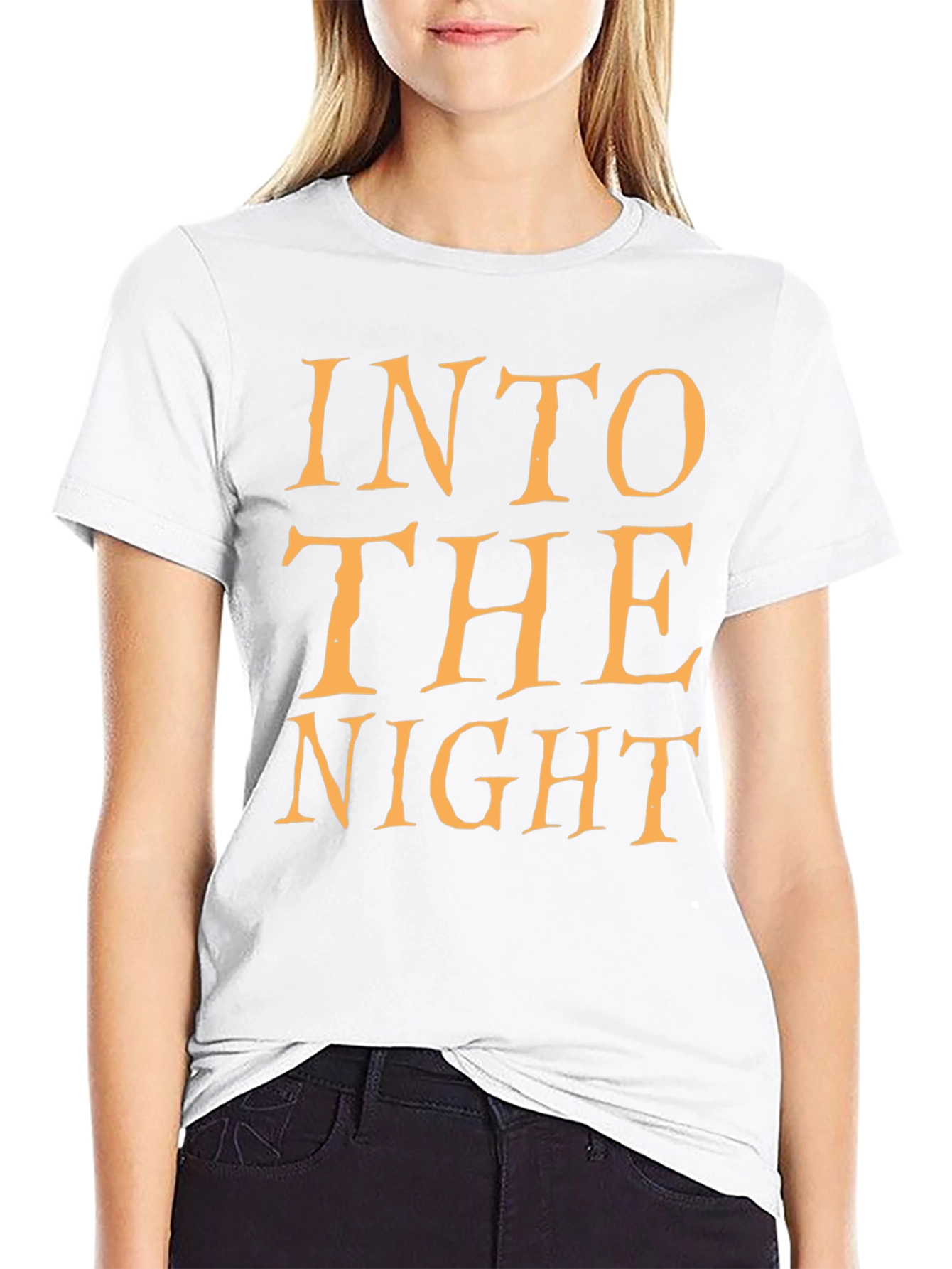 Into The Night Black Graphic T-Shirt