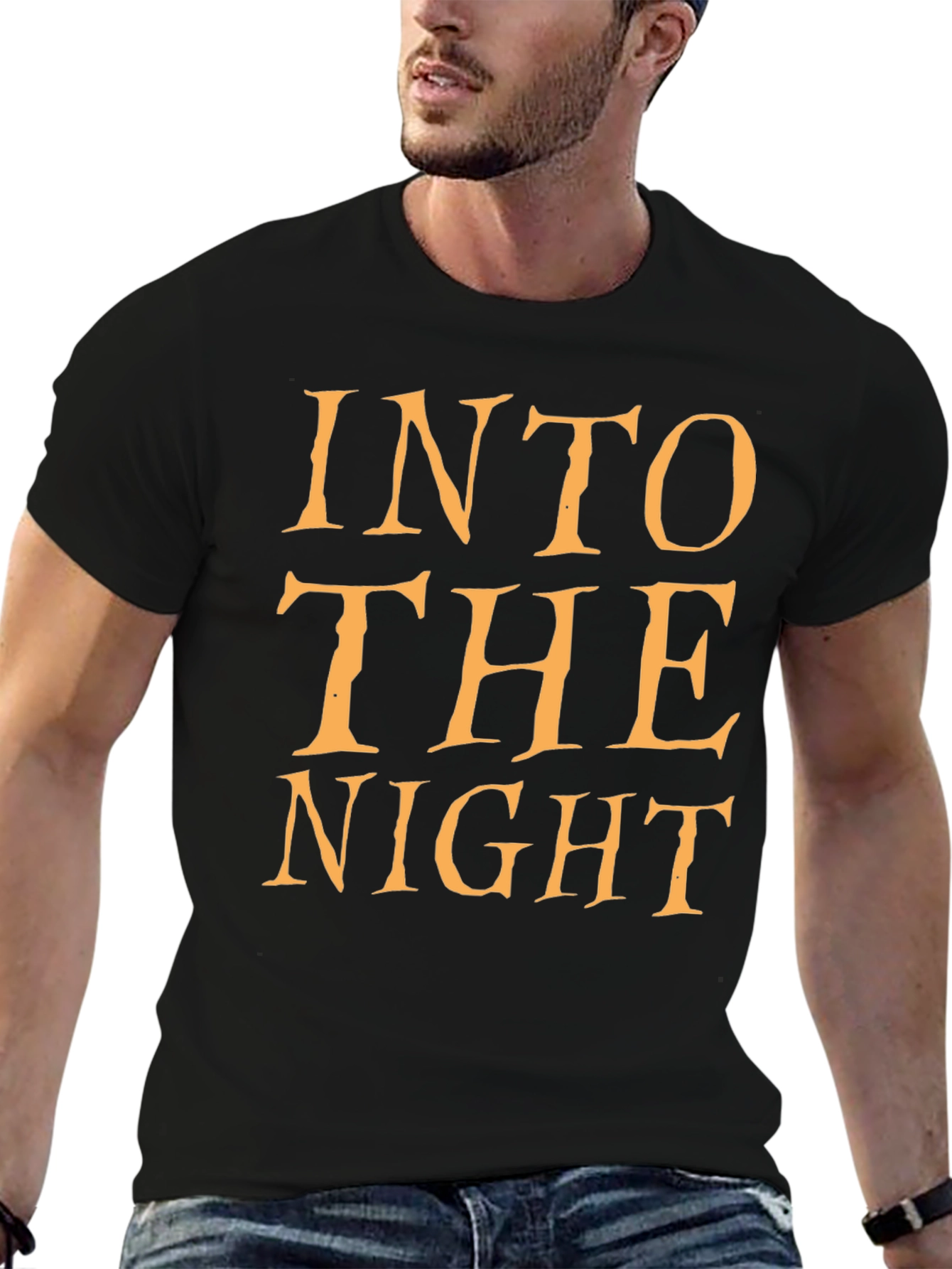 Into The Night Black Graphic T-Shirt