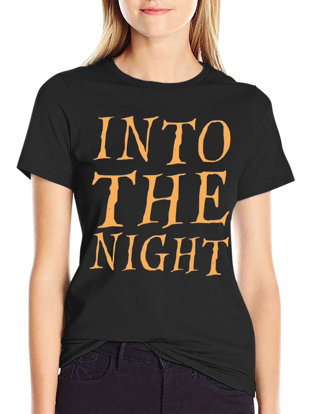 Into The Night Black Graphic T-Shirt