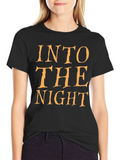 Into The Night Black Graphic T-Shirt
