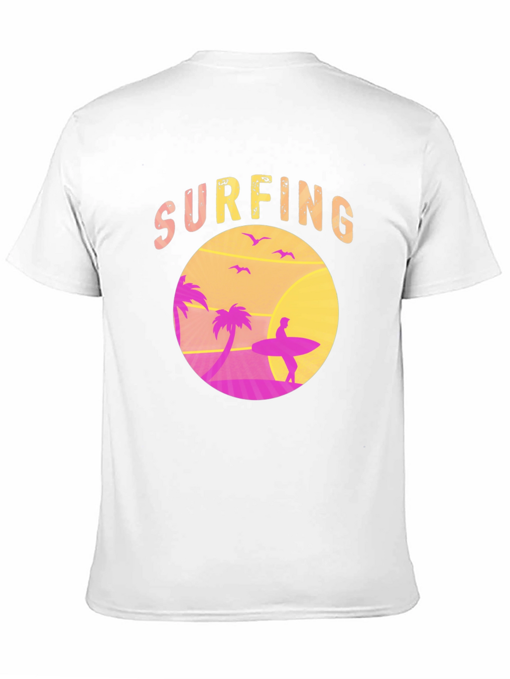 Surfing Sunset T-Shirt Tropical Beach Tee