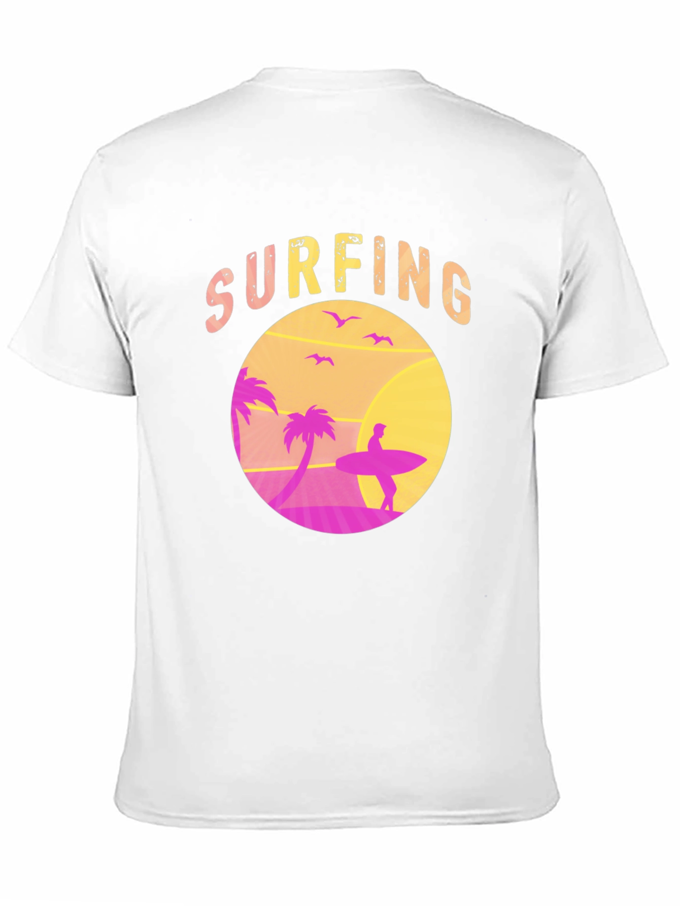 Surfing Sunset T-Shirt Tropical Beach Tee