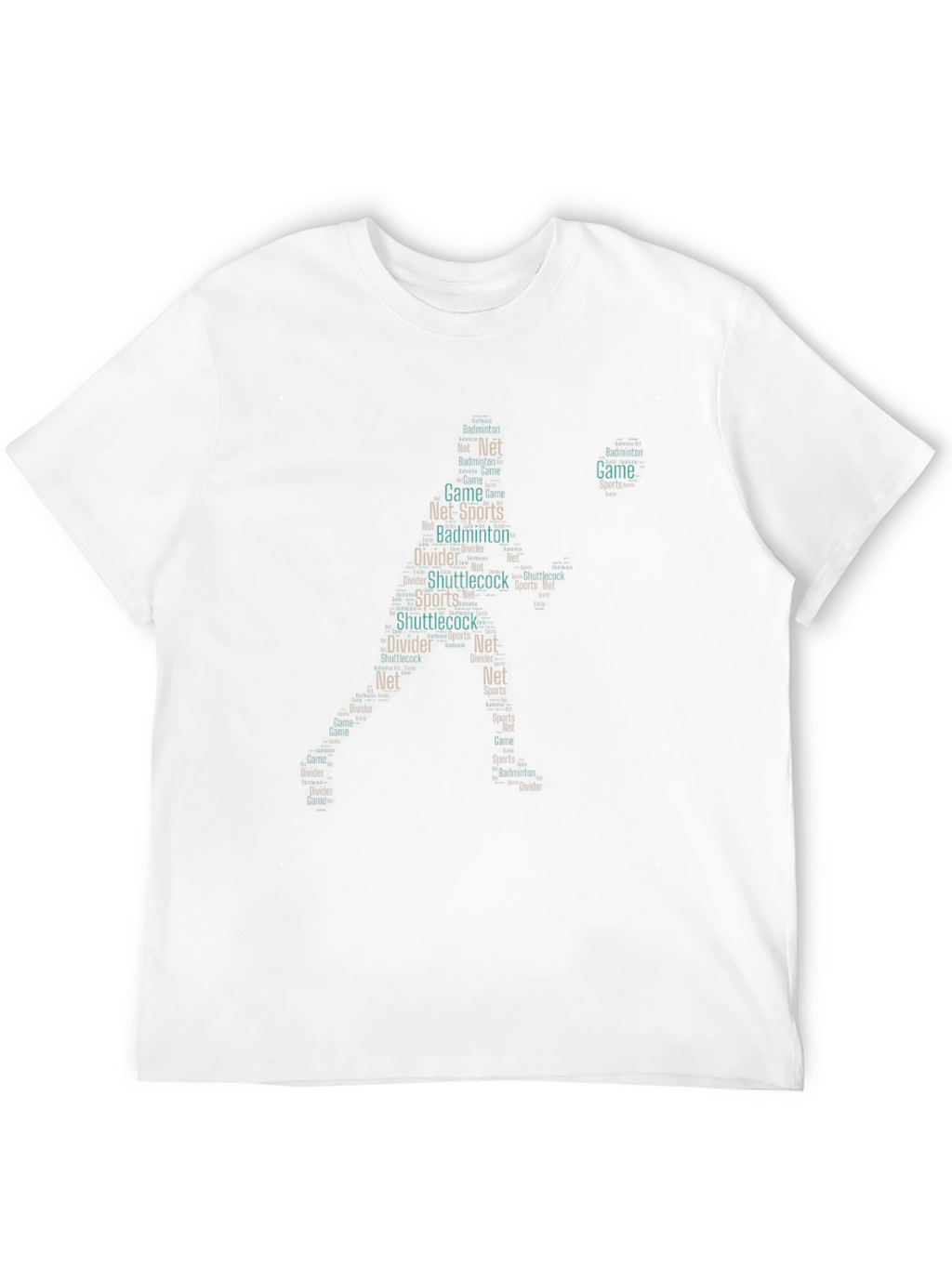 Badminton Word Art T-Shirt