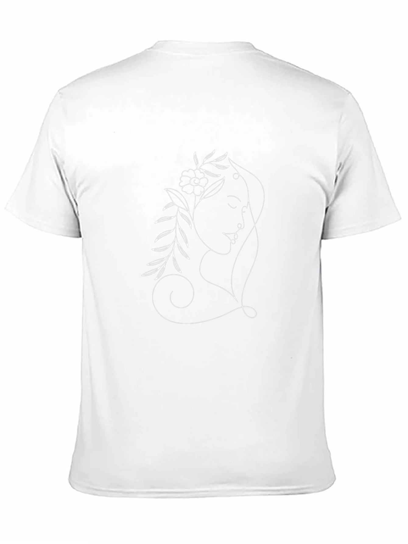 Abstract Woman Line Art Black Graphic Tee