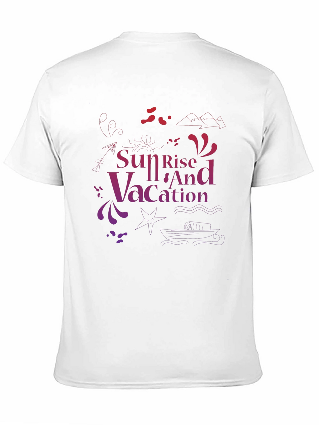 Sunset Vacation Graphic Tee - Black