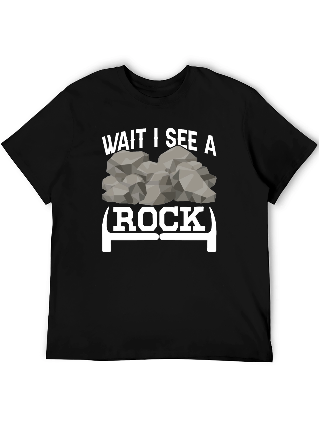Wait I See a Rock Funny Graphic Tee