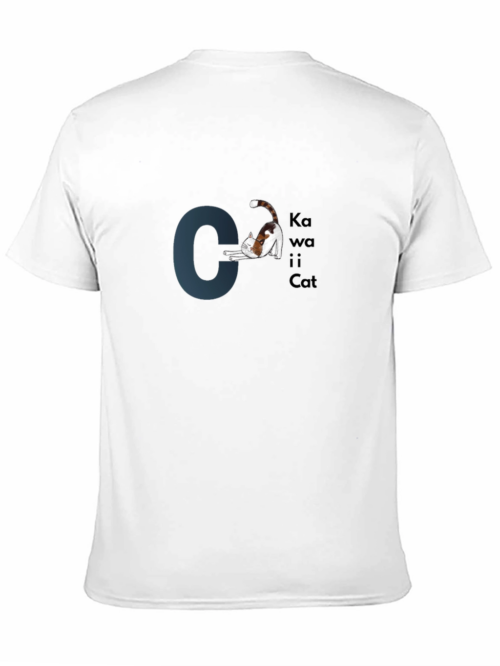 Kawaii Cat Graphic Black T-Shirt