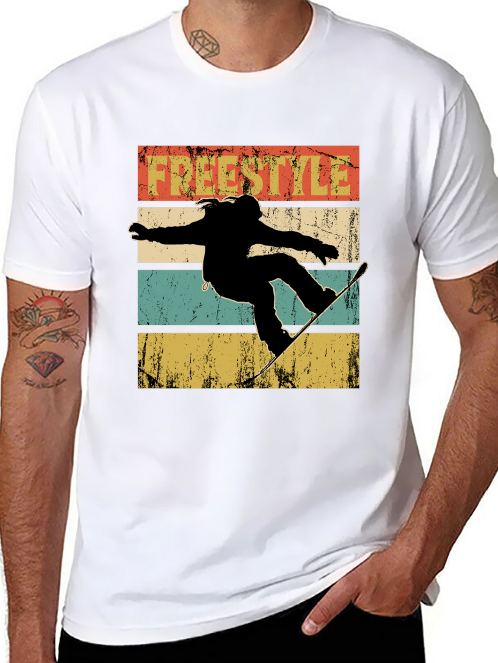Freestyle Snowboard Retro T-Shirt