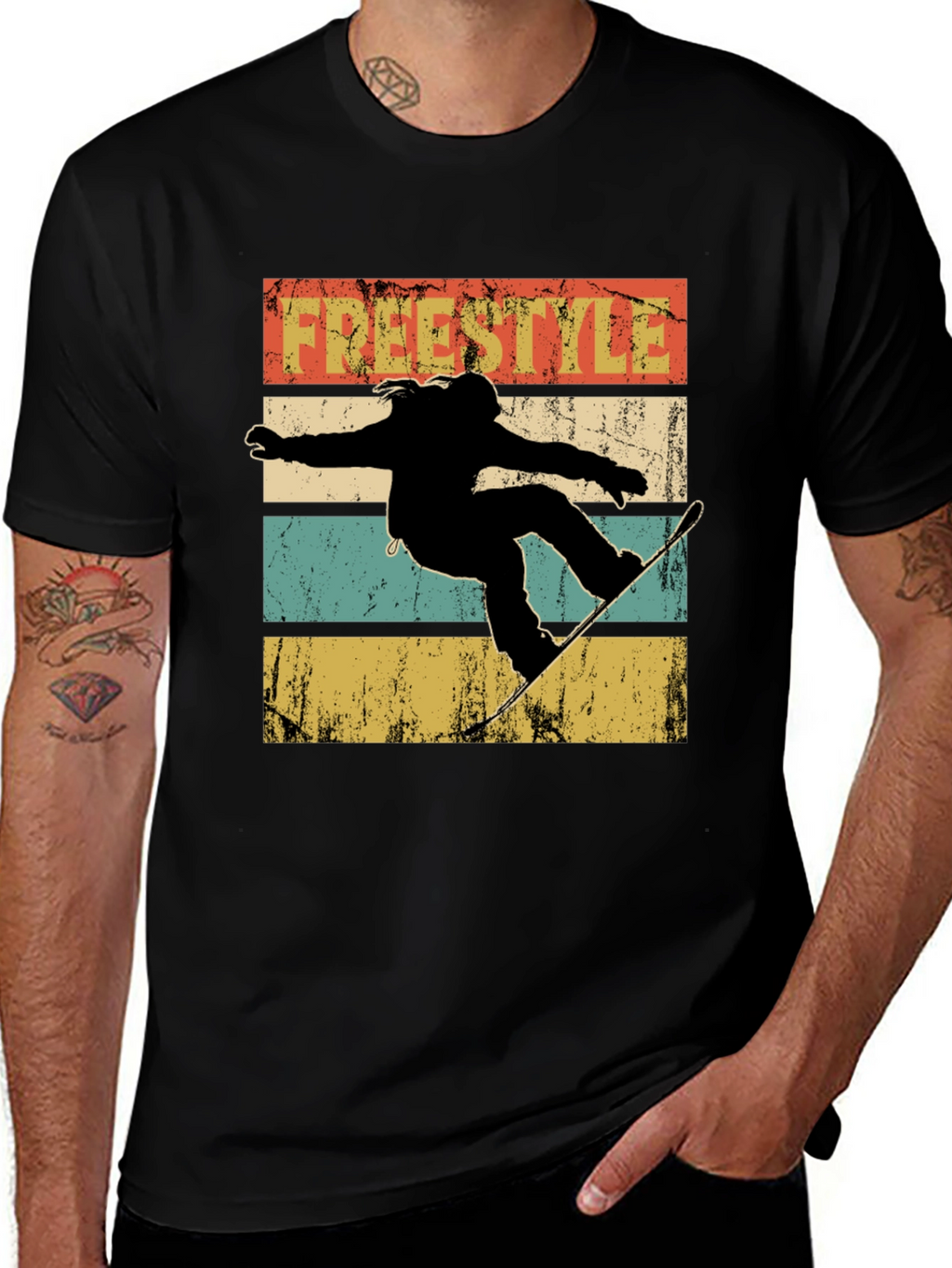 Freestyle Snowboard Retro T-Shirt
