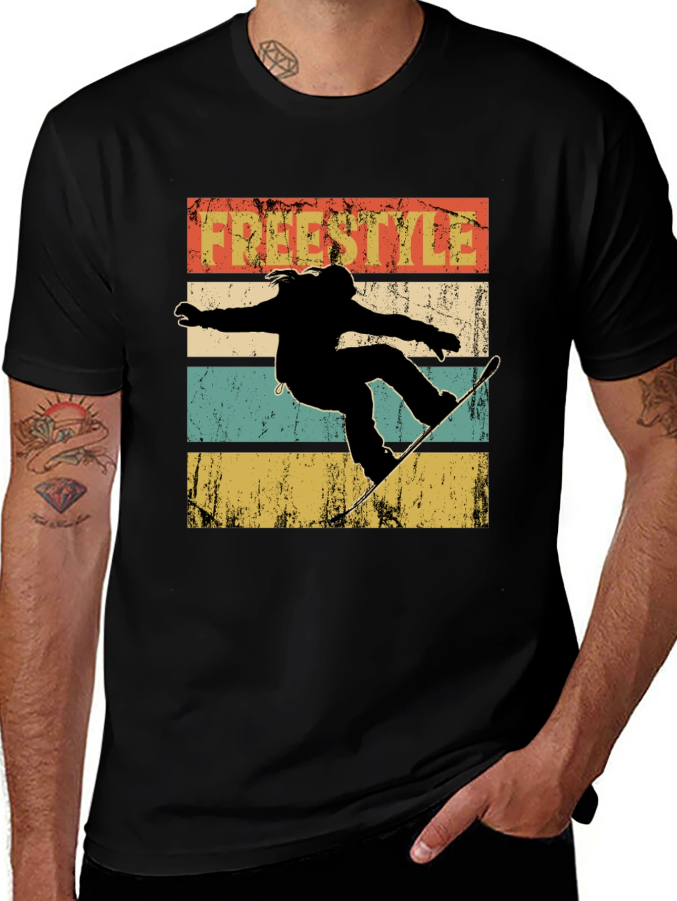 Freestyle Snowboard Retro T-Shirt
