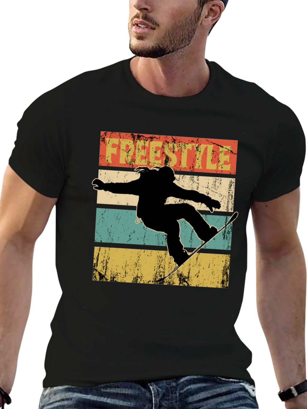 Freestyle Snowboard Retro T-Shirt