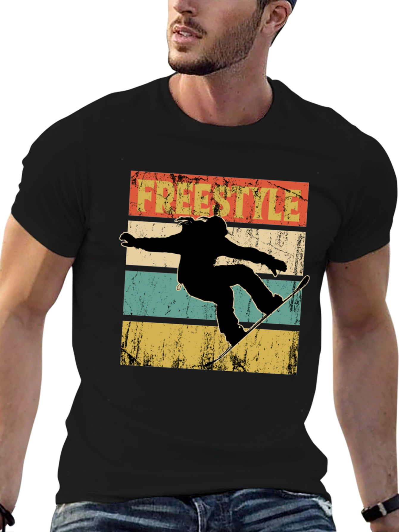 Freestyle Snowboard Retro T-Shirt
