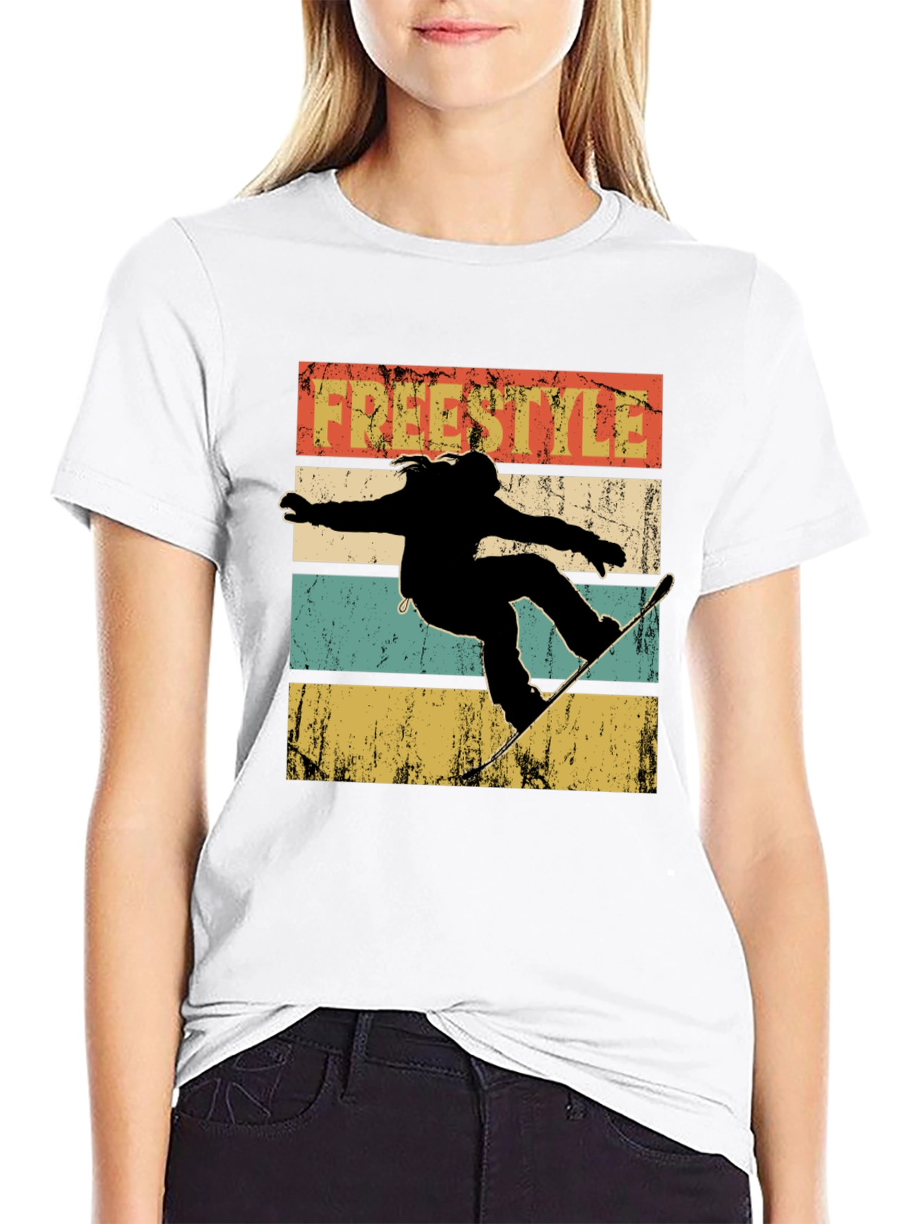 Freestyle Snowboard Retro T-Shirt