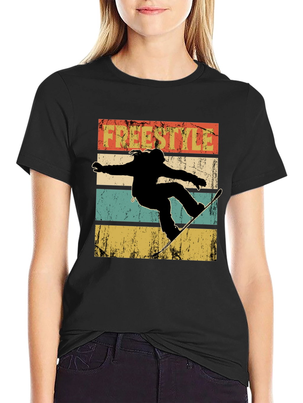 Freestyle Snowboard Retro T-Shirt