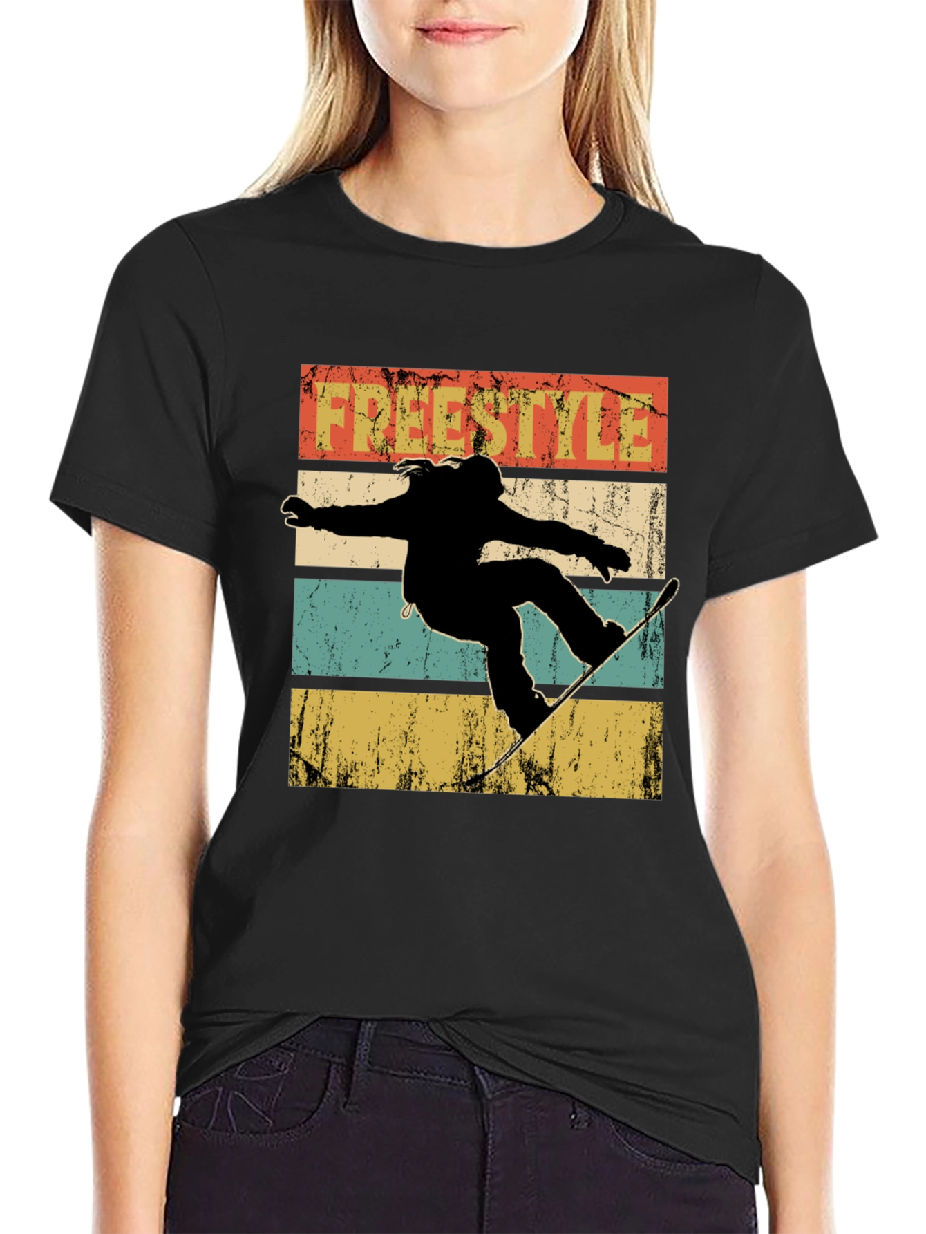 Freestyle Snowboard Retro T-Shirt