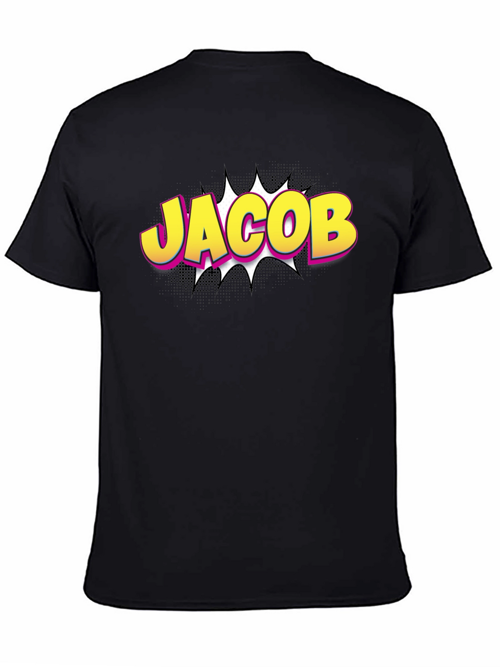 Jacob Comic Style T-Shirt - Custom Name Tee