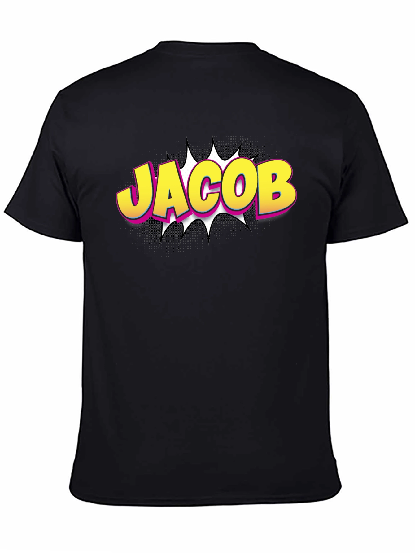 Jacob Comic Style T-Shirt - Custom Name Tee