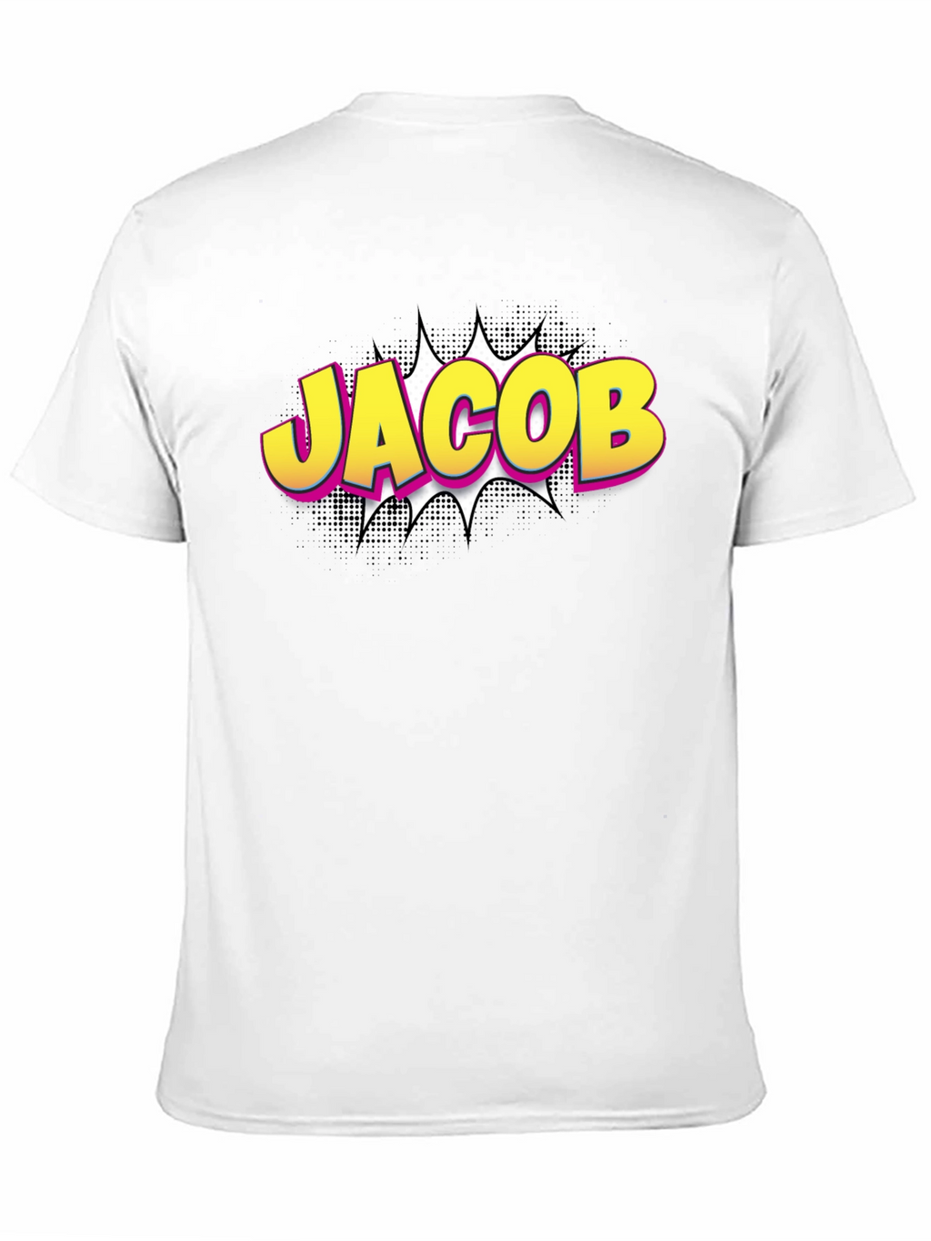 Jacob Comic Style T-Shirt - Custom Name Tee