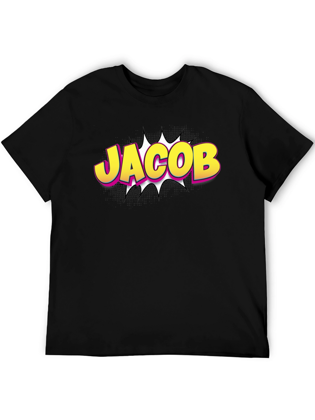 Jacob Comic Style T-Shirt - Custom Name Tee