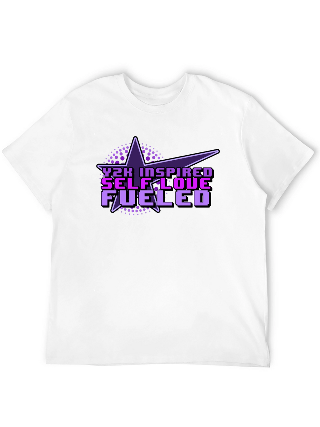 Y2K Inspired Self-Love Fueled Black T-Shirt