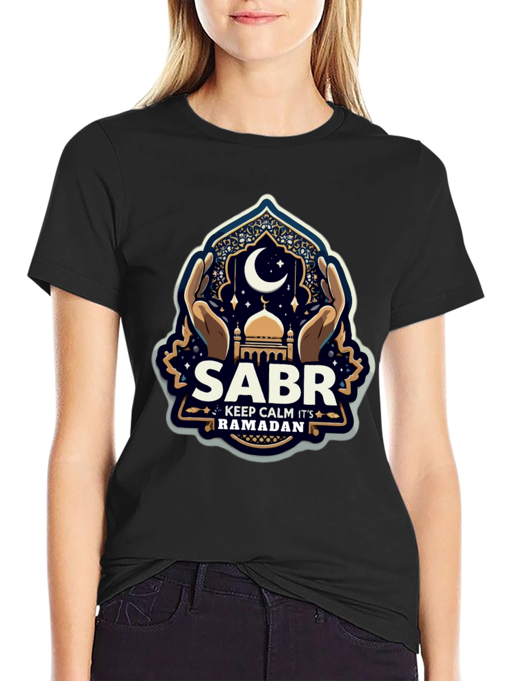 Ramadan Sabr T-Shirt - Keep Calm Eid Mubarak Tee