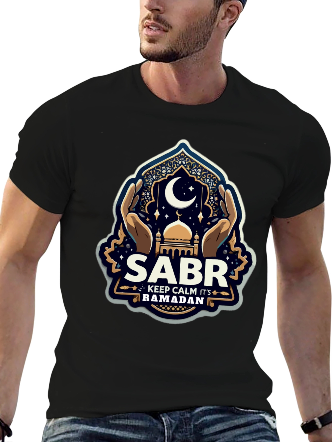 Ramadan Sabr T-Shirt - Keep Calm Eid Mubarak Tee