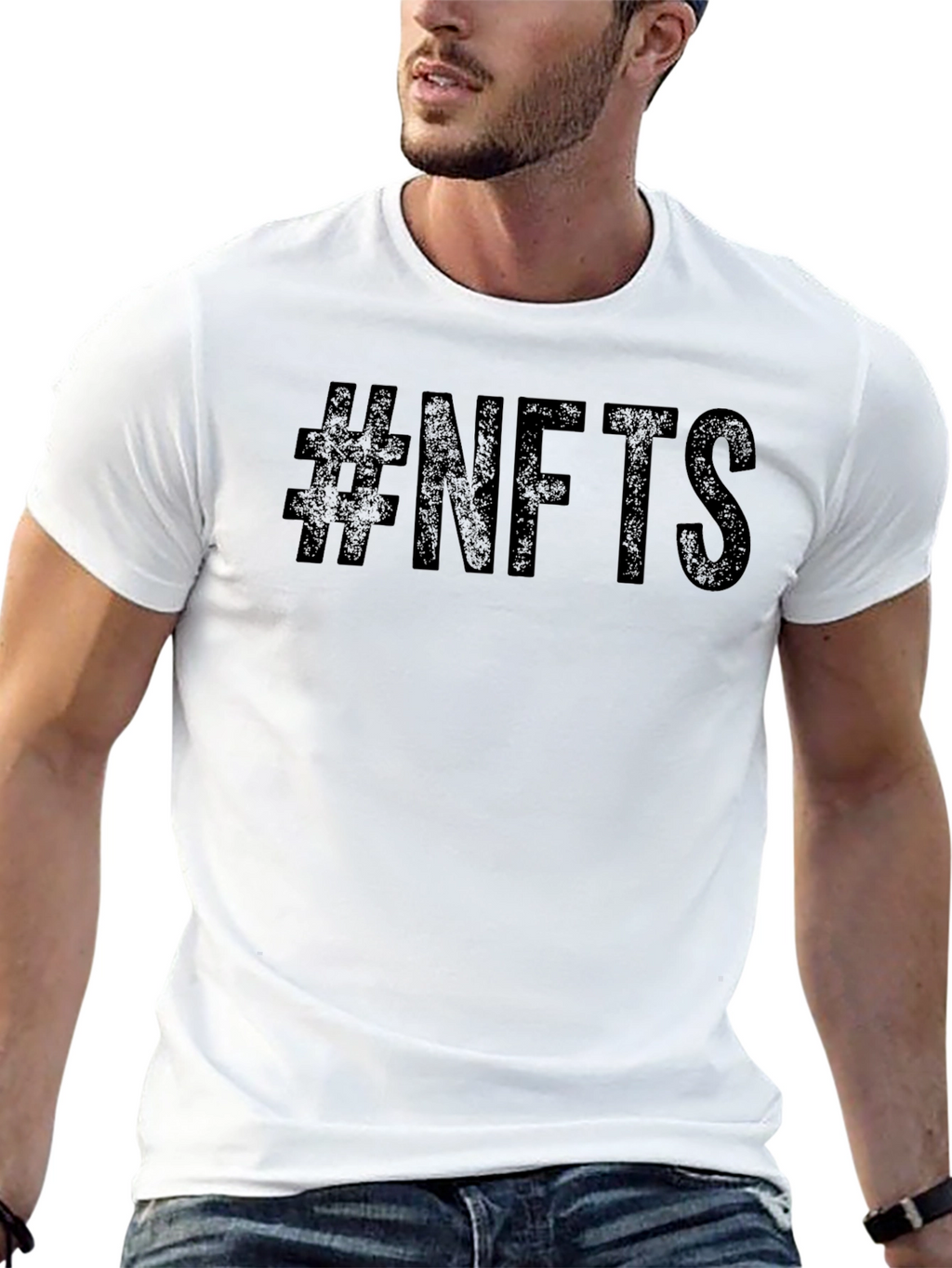#NFTs Black Graphic Tee - Mens Casual Fashion