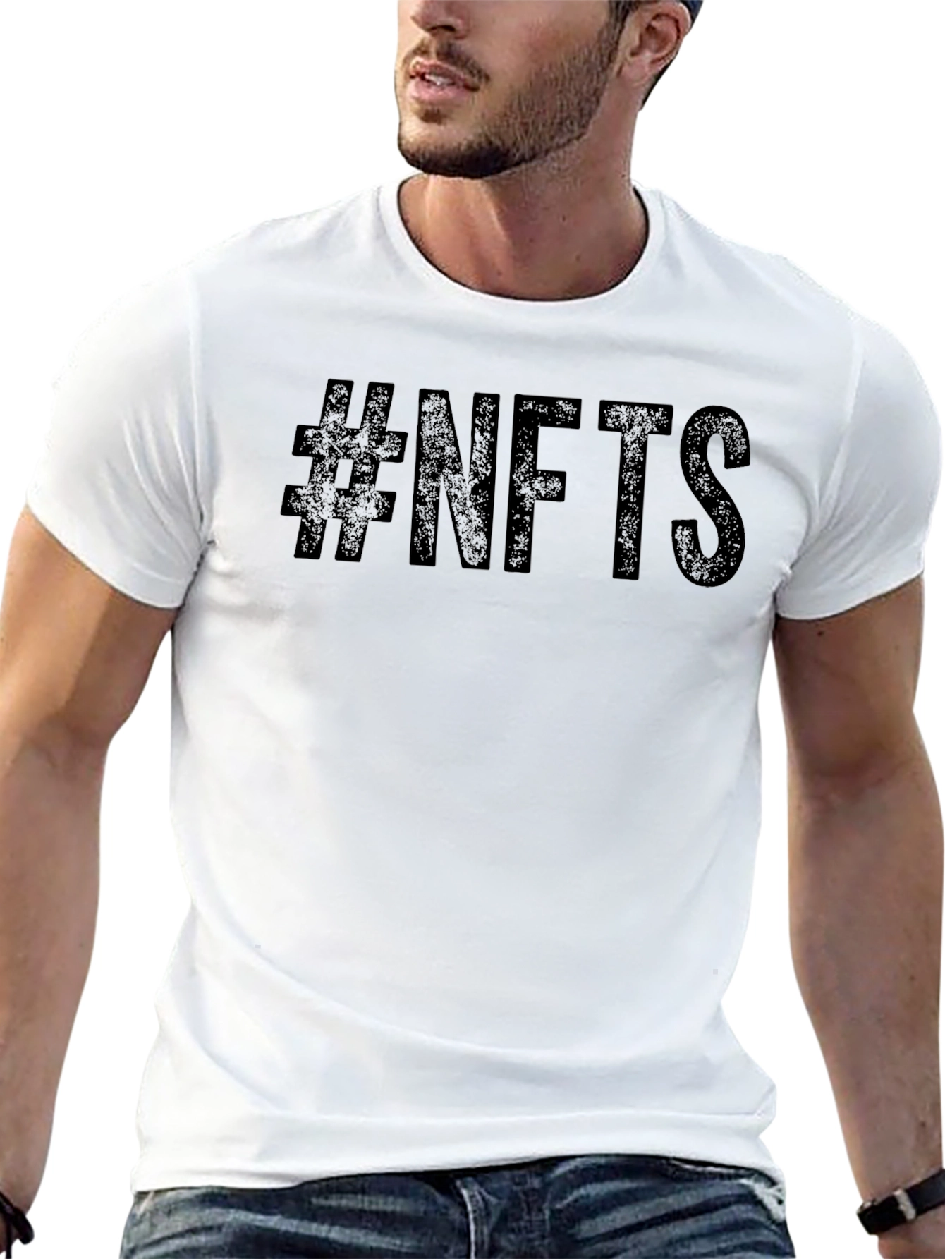 #NFTs Black Graphic Tee - Mens Casual Fashion