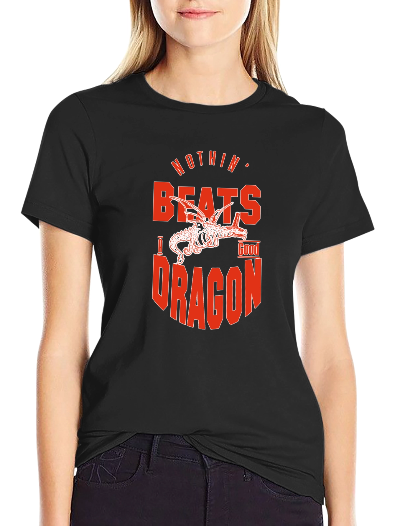 Nothin Beats a Good Dragon T-Shirt - Black