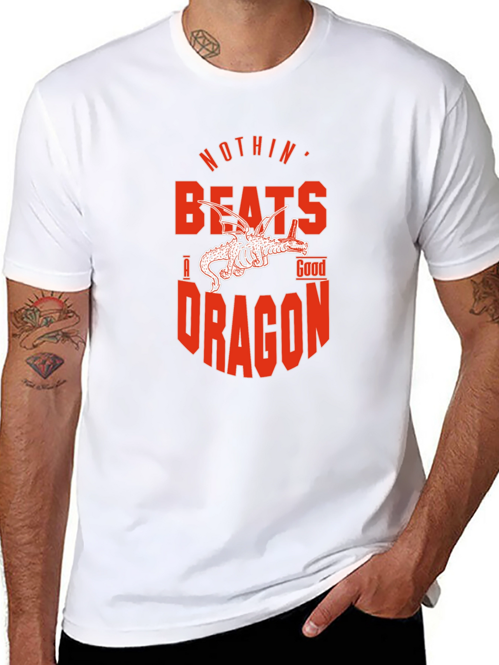 Nothin Beats a Good Dragon T-Shirt - Black
