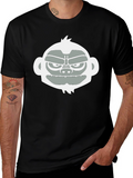Cool Monkey Graphic Tee - Black Casual T-Shirt