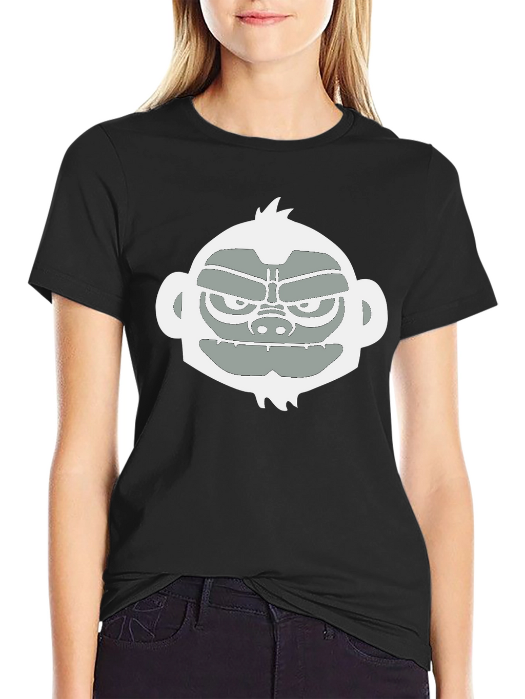 Cool Monkey Graphic Tee - Black Casual T-Shirt