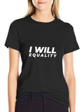 Equality T-Shirt - Black Cotton Blend