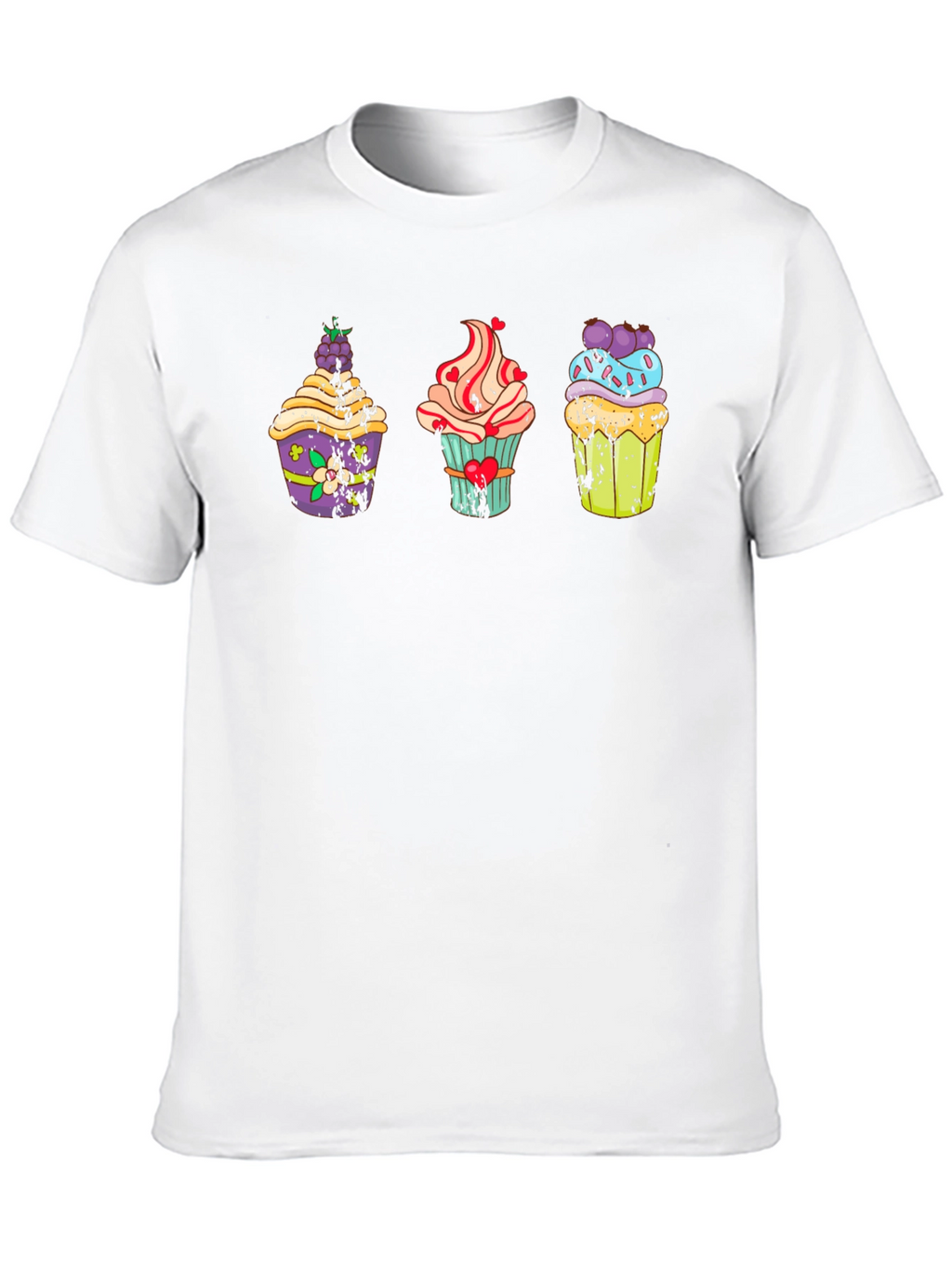 Cupcake Graphic T-Shirt - Unique Dessert Design Tee