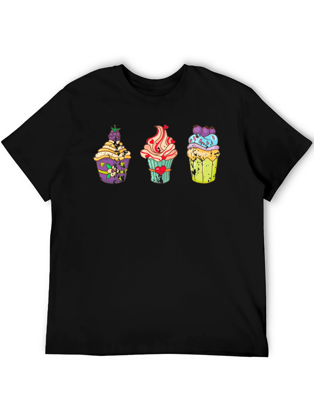 Cupcake Graphic T-Shirt - Unique Dessert Design Tee