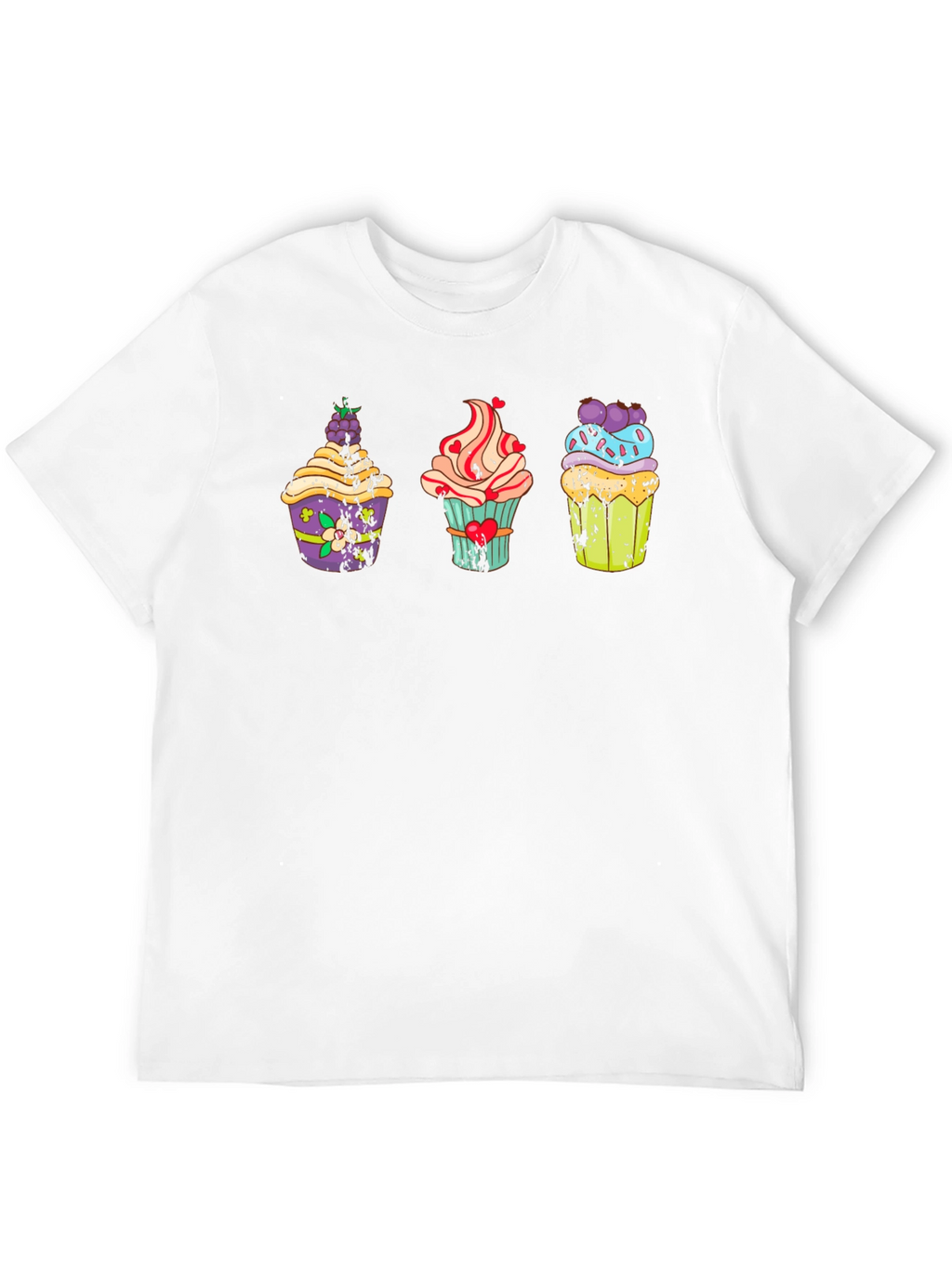 Cupcake Graphic T-Shirt - Unique Dessert Design Tee
