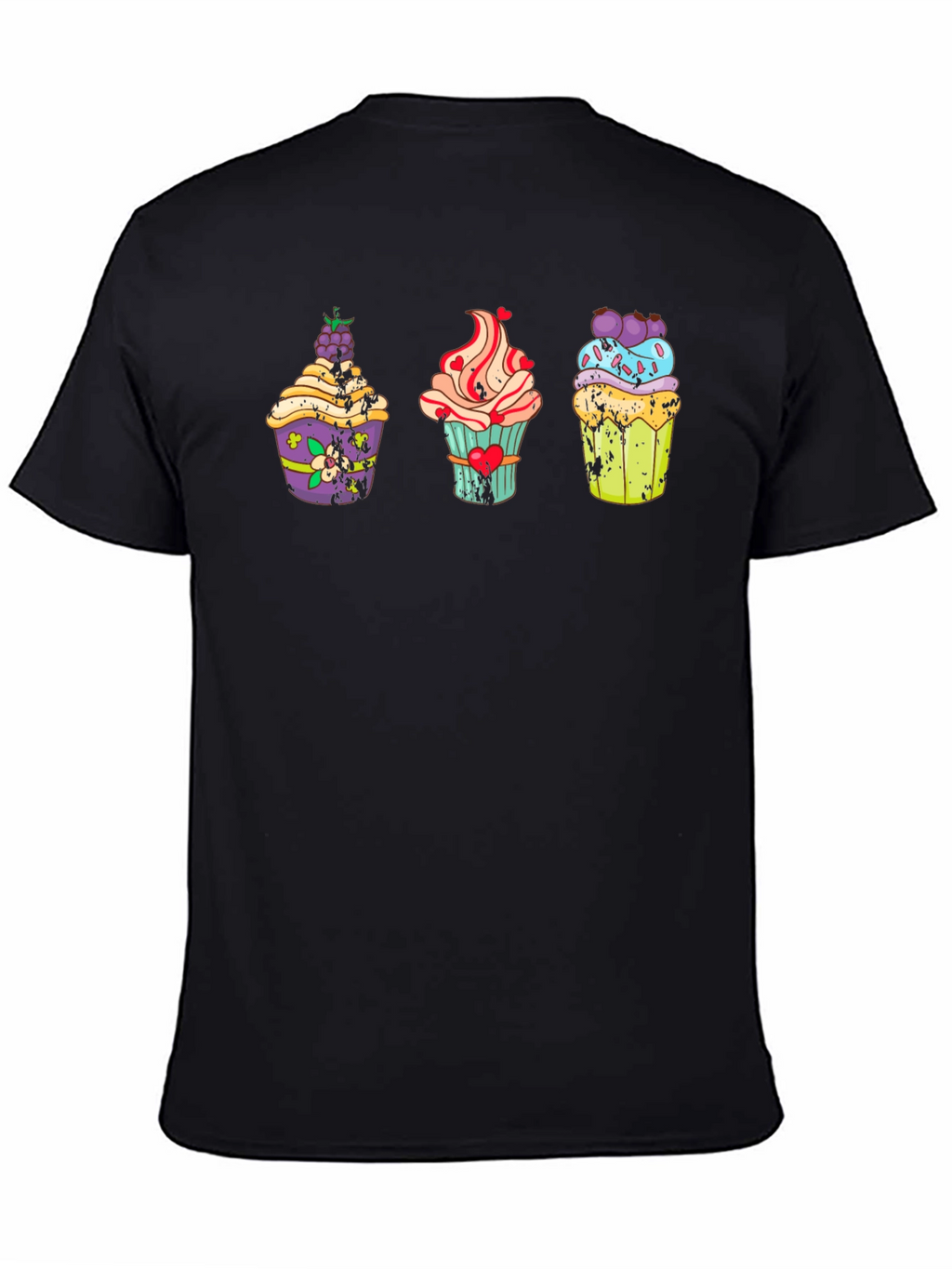 Cupcake Graphic T-Shirt - Unique Dessert Design Tee