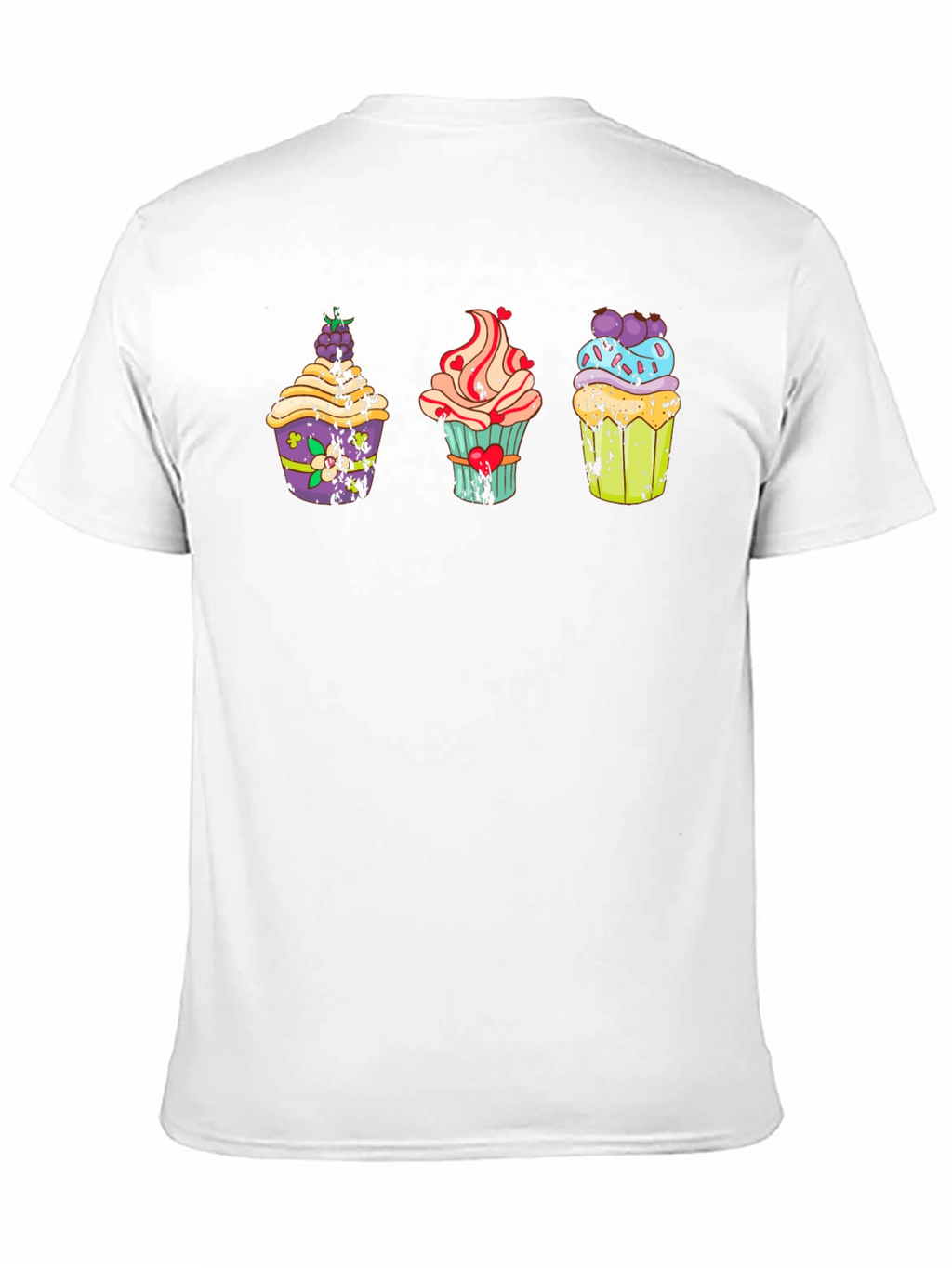 Cupcake Graphic T-Shirt - Unique Dessert Design Tee