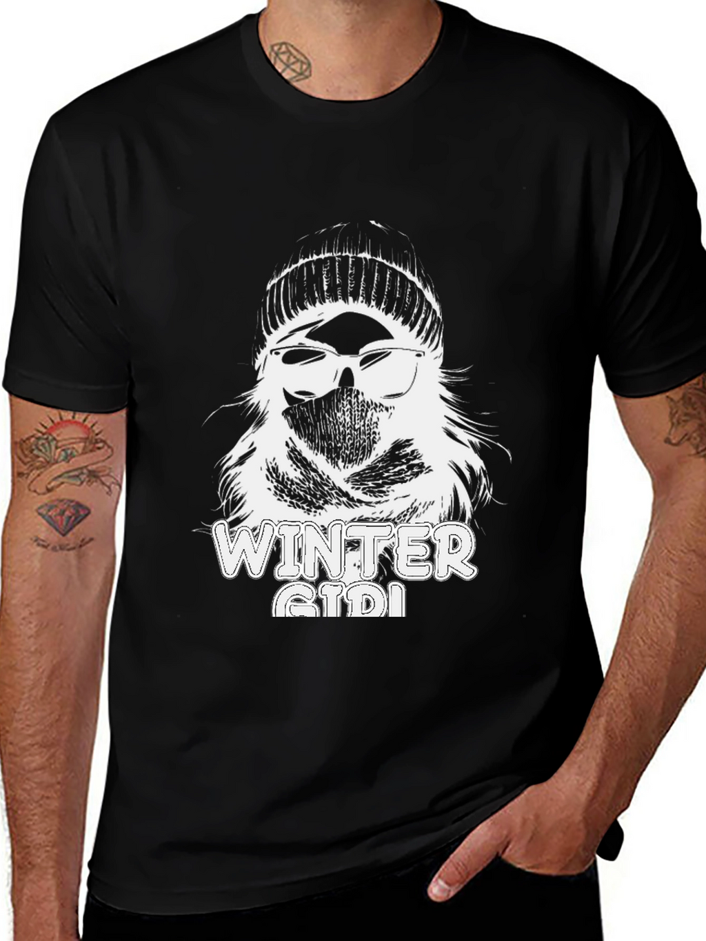 Winter Girl Graphic Tee - Cool Weather Style