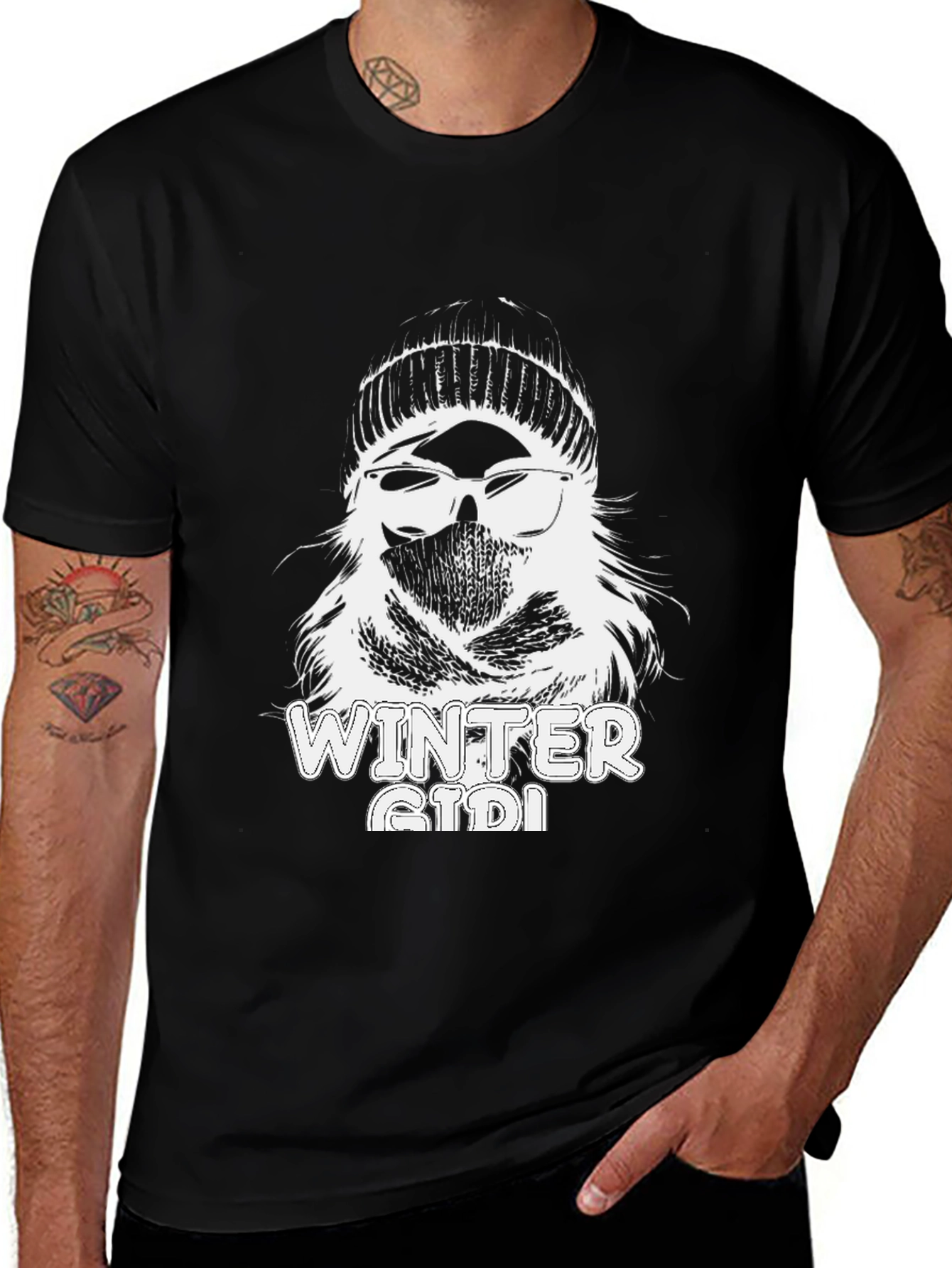 Winter Girl Graphic Tee - Cool Weather Style