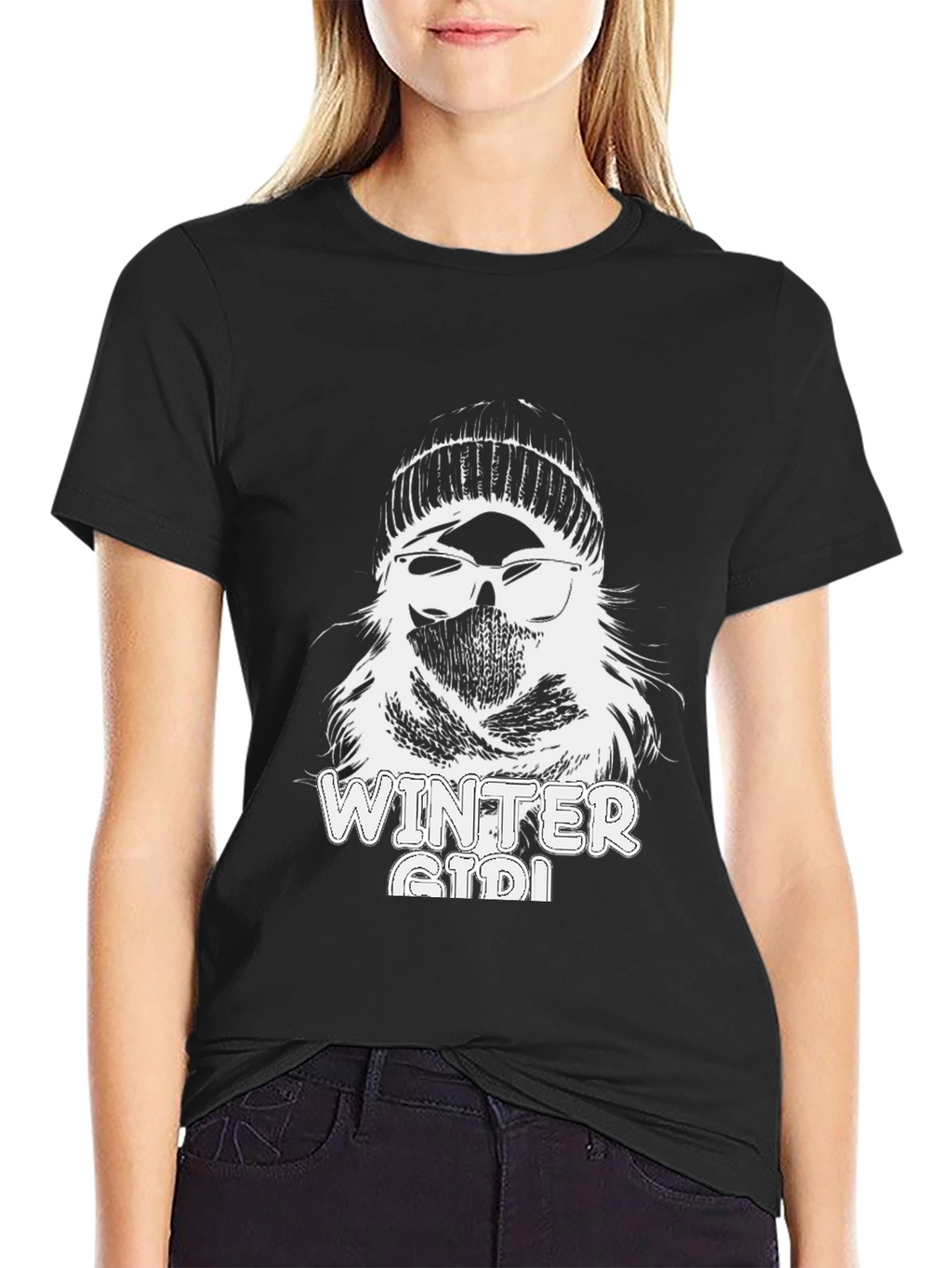 Winter Girl Graphic Tee - Cool Weather Style