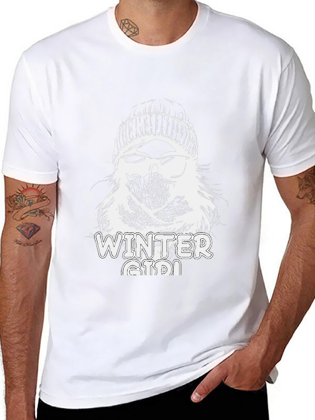 Winter Girl Graphic Tee - Cool Weather Style